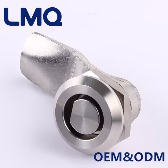 Eastern Europe Φ 13 Stainless Steel Quarter Turn Lock, SUS 316 Cabinet Cylinder Cam Lock for Industrial Railway Rail Vehicle ATM Vending Machine