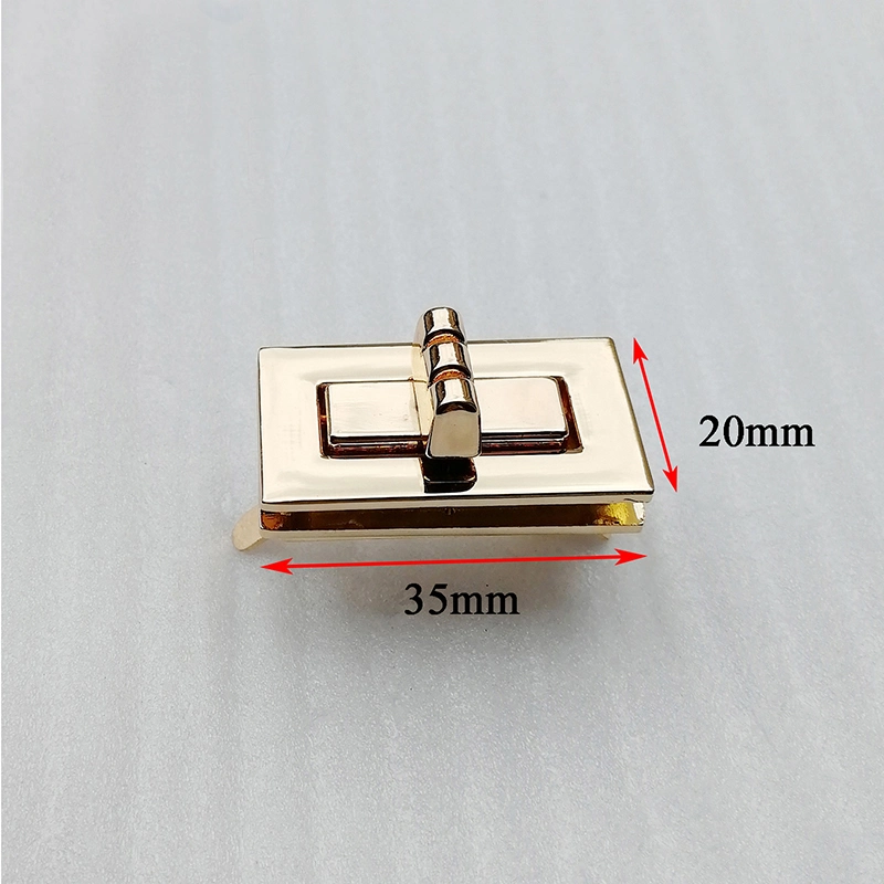 Metal Rectangle Closure Twist Lock Turn Lock for Bag Accessories